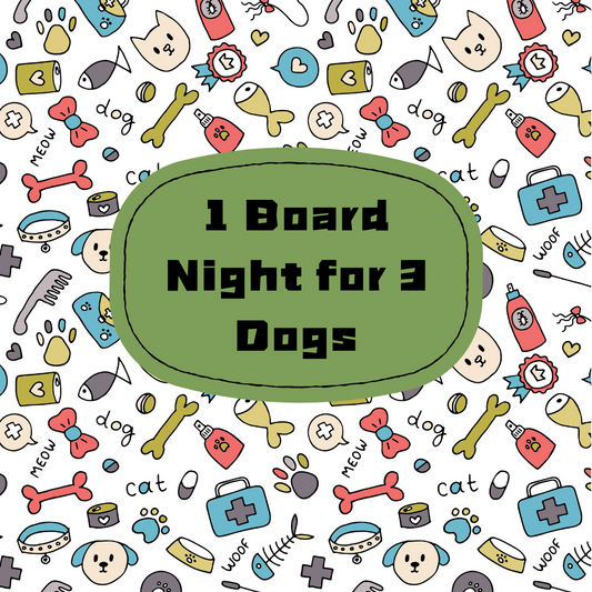 1 Boarding Night for 3 dogs