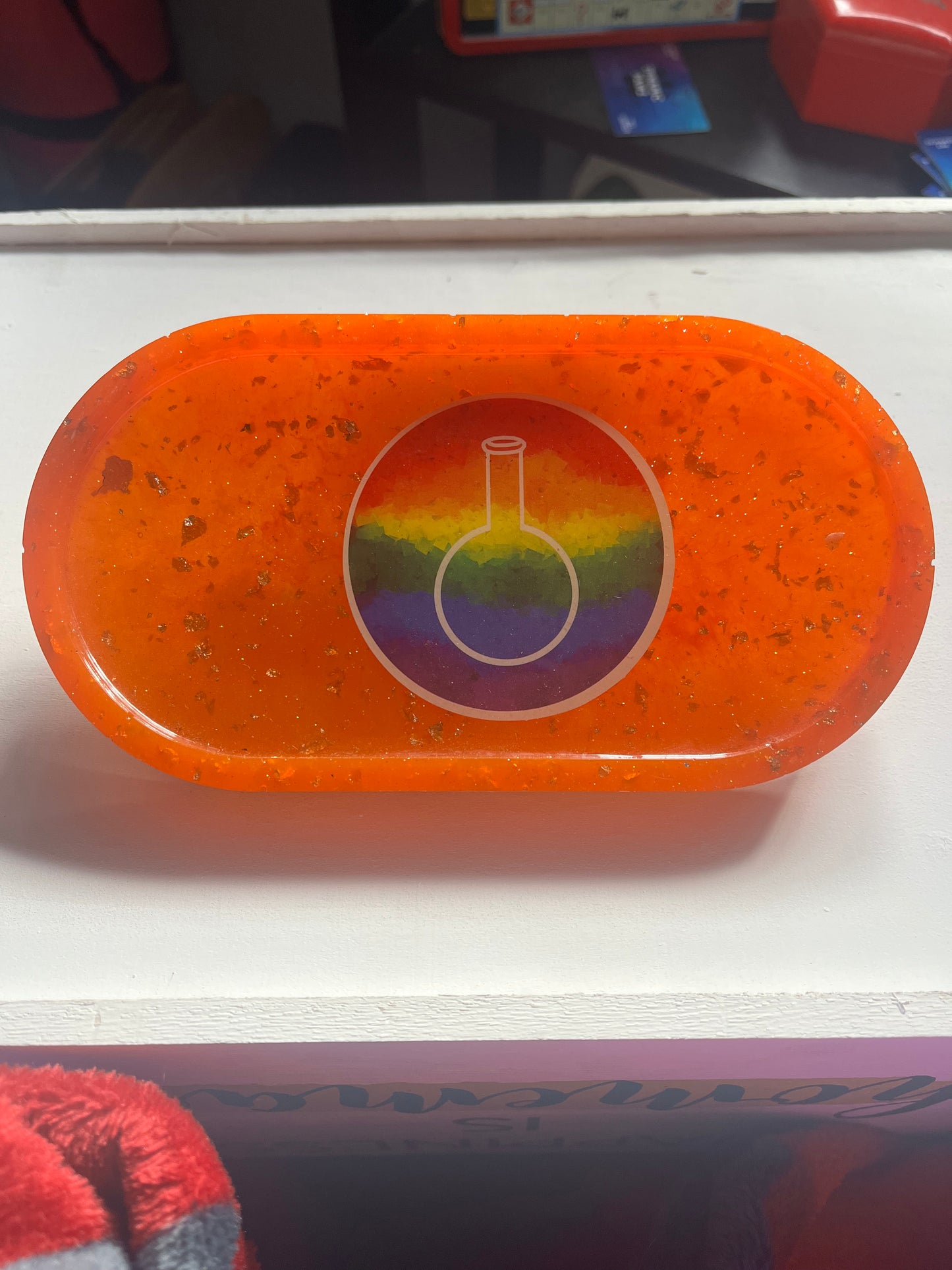 Resin Trinket Jewelry Arts Crafts Money Change Office Supplies Rolling Portable Multi Use Tray