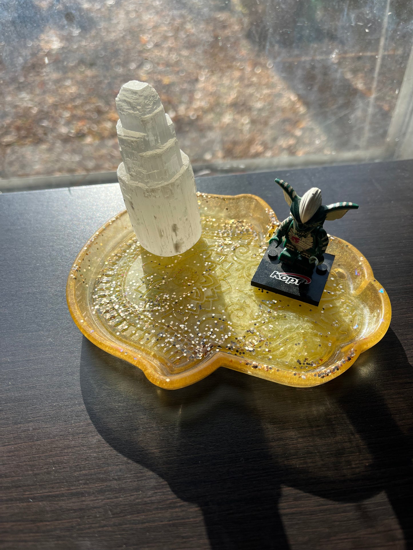 Resin Trinket Jewelry Crystals Arts Crafts Money Change Crystals Office Supplies Rolling Portable Multi Use Hamsa Prayer Tray